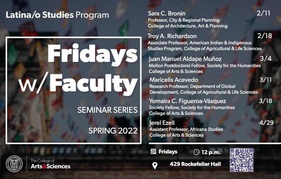 Friday with Faculty series information