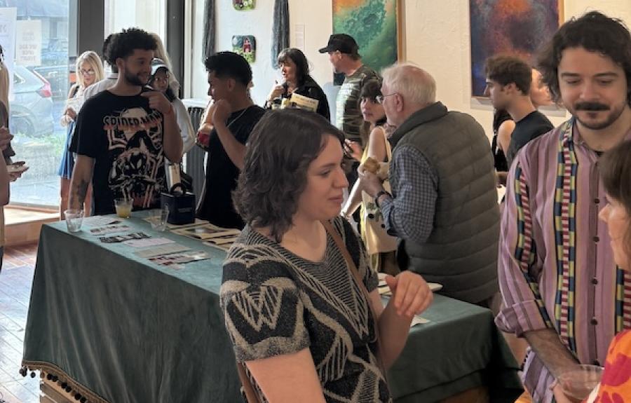 Group of people during opening reception