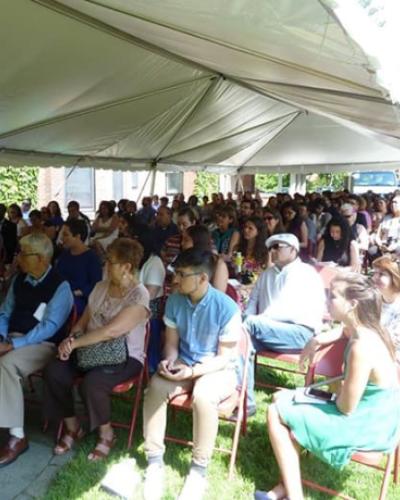 Picture of Latina/o Studies 2018 commencement ceremony audience