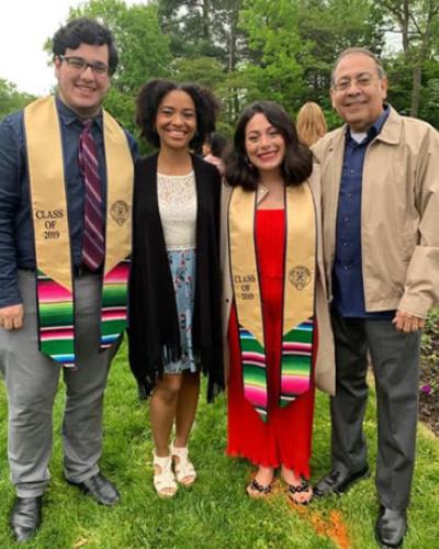 Hector Velez with students