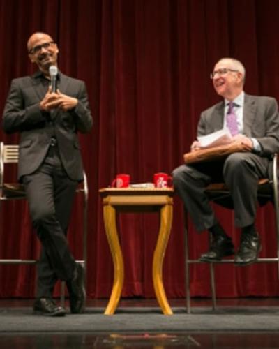 Picture of Junot Díaz and President David J. Skorton