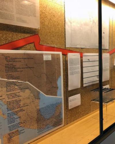 Picture of exhibit illustrates the complexities of the border's current configurations in US, Mexican, and global imaginaries.