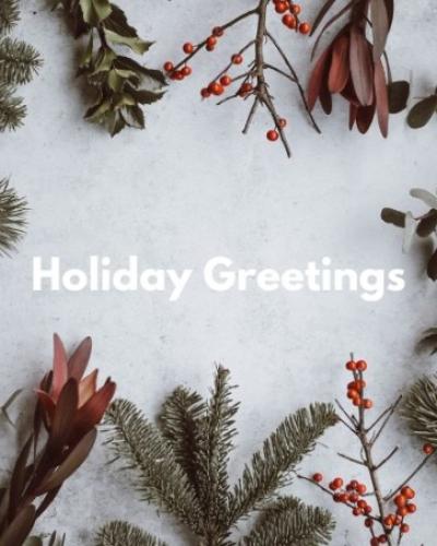 Christmas background - pine, eucalyptus, berries