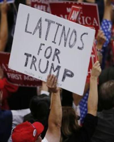 Picture of Latino Trump supporters