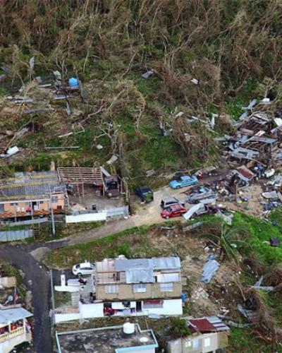 Picture of damage from Hurricane Maria in Puerto Rico